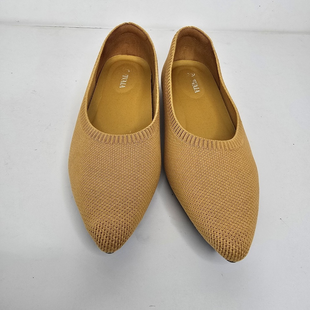 Vivaia Aria 5 Pointed-Toe Ballet Flats Shoes Ginger Yellow Women's 9 39.5 Womens - Picture 4 of 13